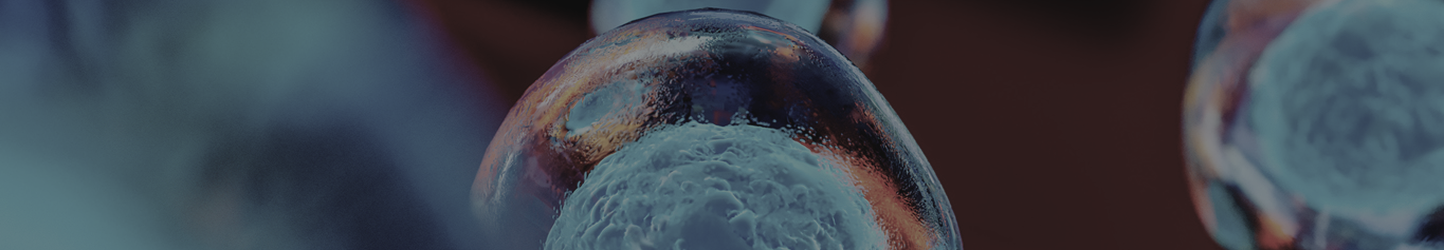 Cells with blue nuclei representing NAD+ and cellular health on the contact page.