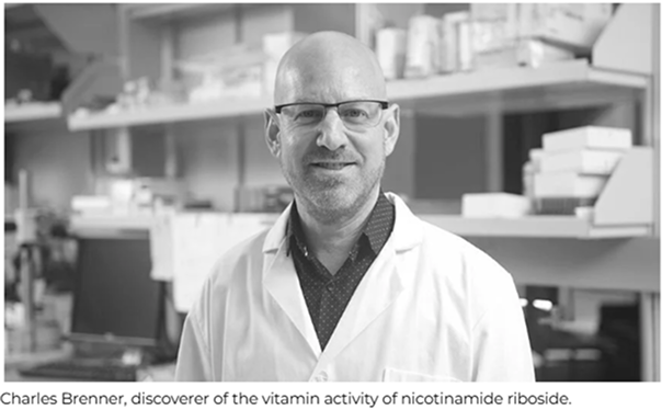 Portrait of Charles Brenner, discoverer of nicotinamide riboside as a NAD+ precursor in 2004.